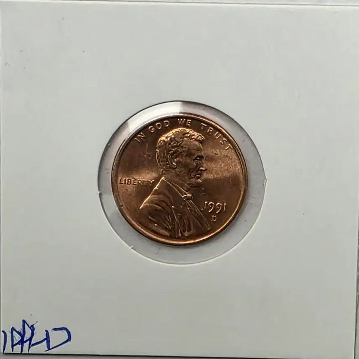 [BUNJANG] Lincoln 1 Cent 1991_D Penny / 링컨 1센트 1991_D 년도 미사용 페니