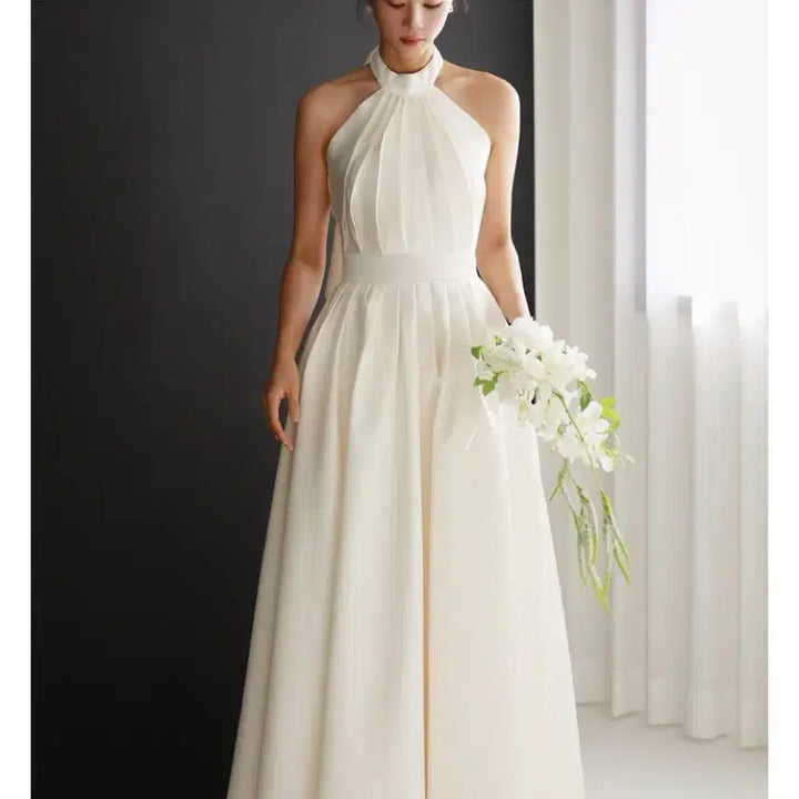 [BUNJANG] Bales Halterneck Dress Camellia Ivory / 베일즈 홀터넥 드레스 카멜리아 아이보리 s(2부 드레스 추천)