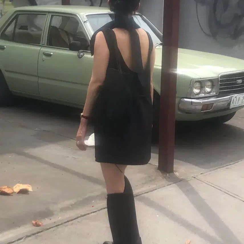 [BUNJANG] FARVEN URBAN MINI DRESS - Black / FARVEN 파르벵 URBAN MINI DRESS_BLACK