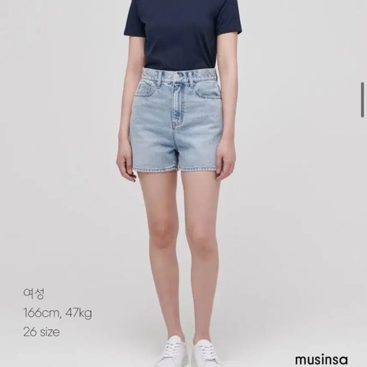 [SOLD OUT] (새상품)무신사 스탠다드 데님 반바지 쇼츠 27 라이트 인디고