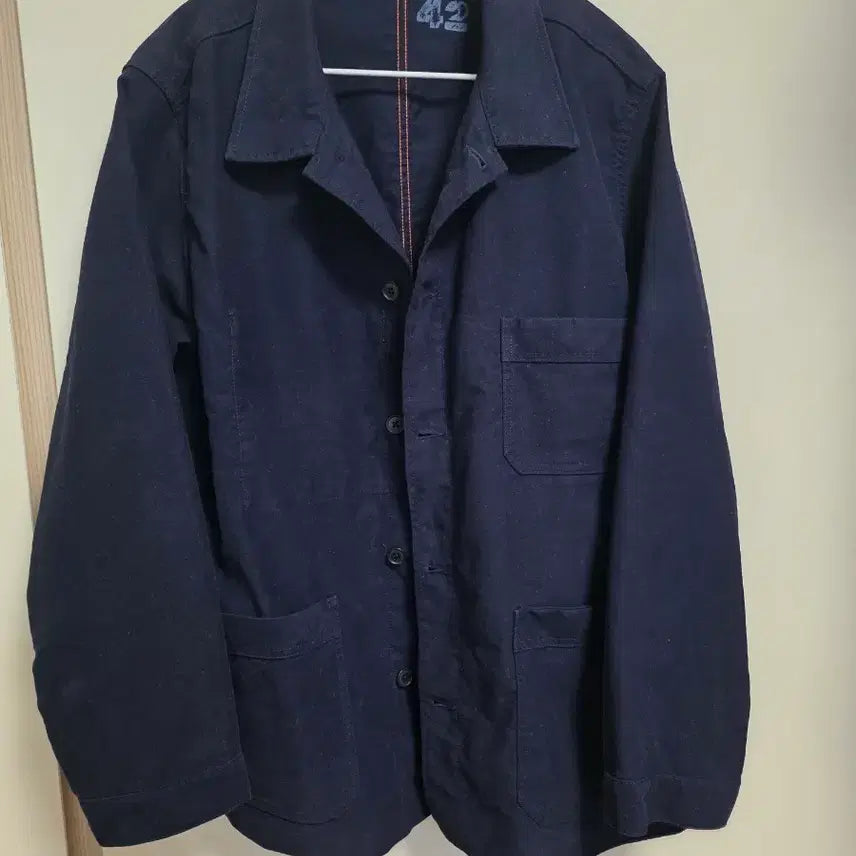 [SOLD OUT] 아웃스탠딩 프렌치 워크자켓 몰스킨 다크네이비