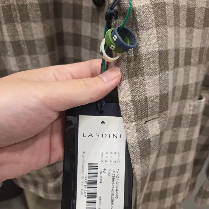 [BUNJANG] Lardini Gingham Check Blazer 46 / 라르디니 Lardini 깅엄체크 패턴 블레이저 46