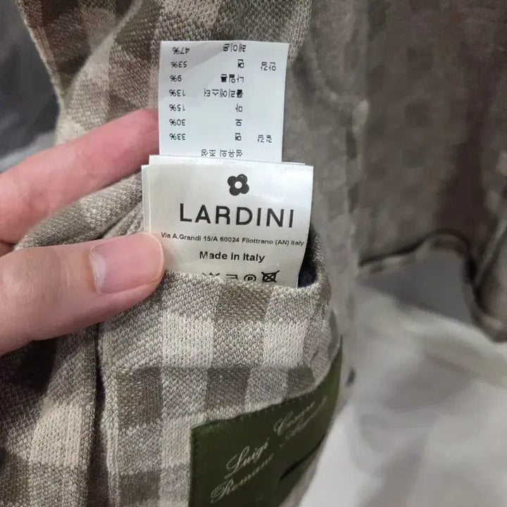 [BUNJANG] Lardini Gingham Check Blazer 46 / 라르디니 Lardini 깅엄체크 패턴 블레이저 46
