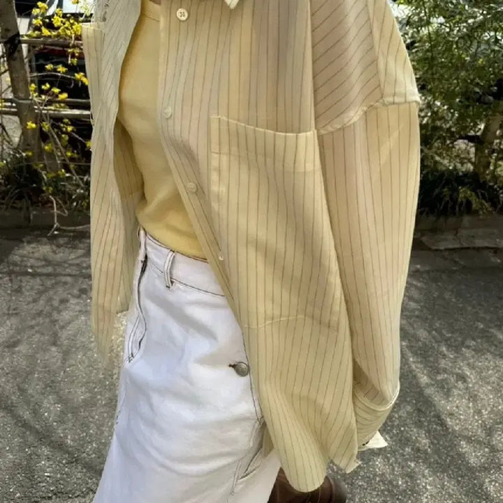 [SOLD OUT] 리본빛 ribribbonbit Marzi Wool Shirt - Lemo