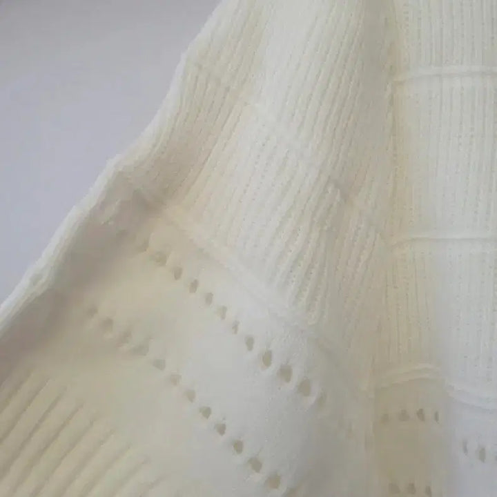 [BUNJANG] Ivory Puff Sleeve Knit Cardigan / (새옷) 아이보리 퍼프반팔 니트 가디건 55~66반사이즈