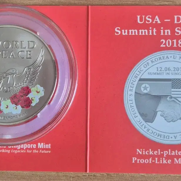[BUNJANG] 2018 North Korea-US Summit Commemorative Medal - Singapore Mint / 2018년 북미 정상회담 프루프 메달 ...싱가포르