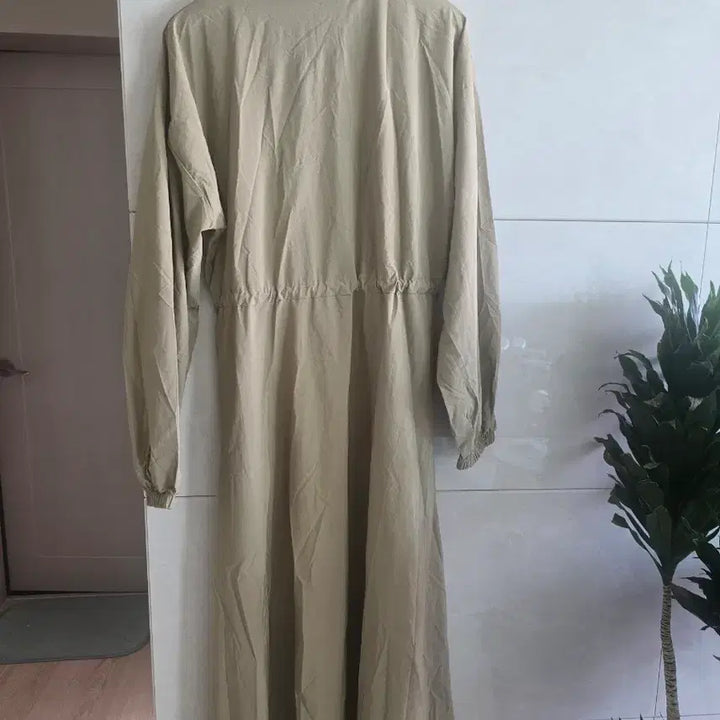 [BUNJANG] Beige Span Long Dress / (새옷)베이지색 스판바스락 롱 원피스 55~77사이즈