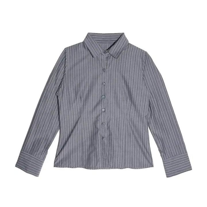 [BUNJANG] Woohwa Striped Shirt / 지그재그 에이블리 우화 스트라이프 셔츠 (새상품)