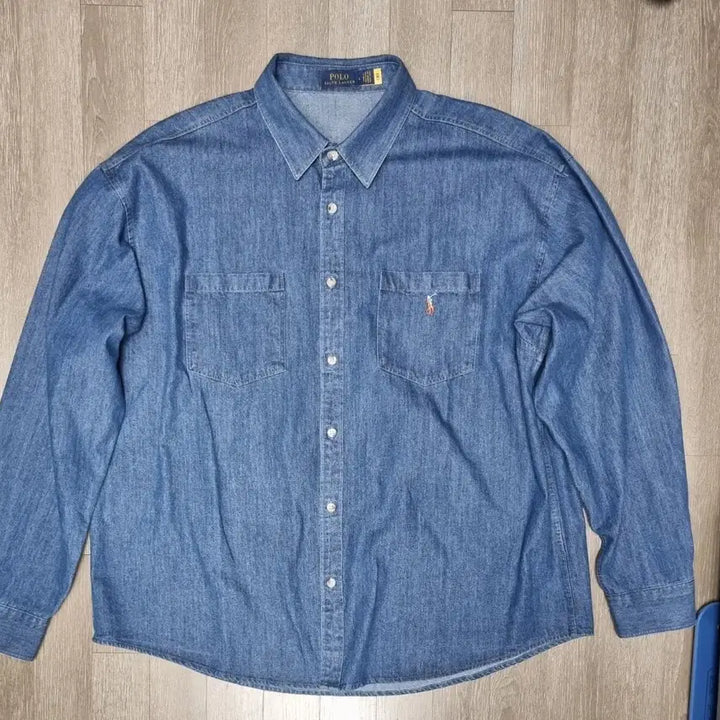 [SOLD OUT] 폴로 랄프로렌 데님 셔츠 청 남방 L 진청 중청