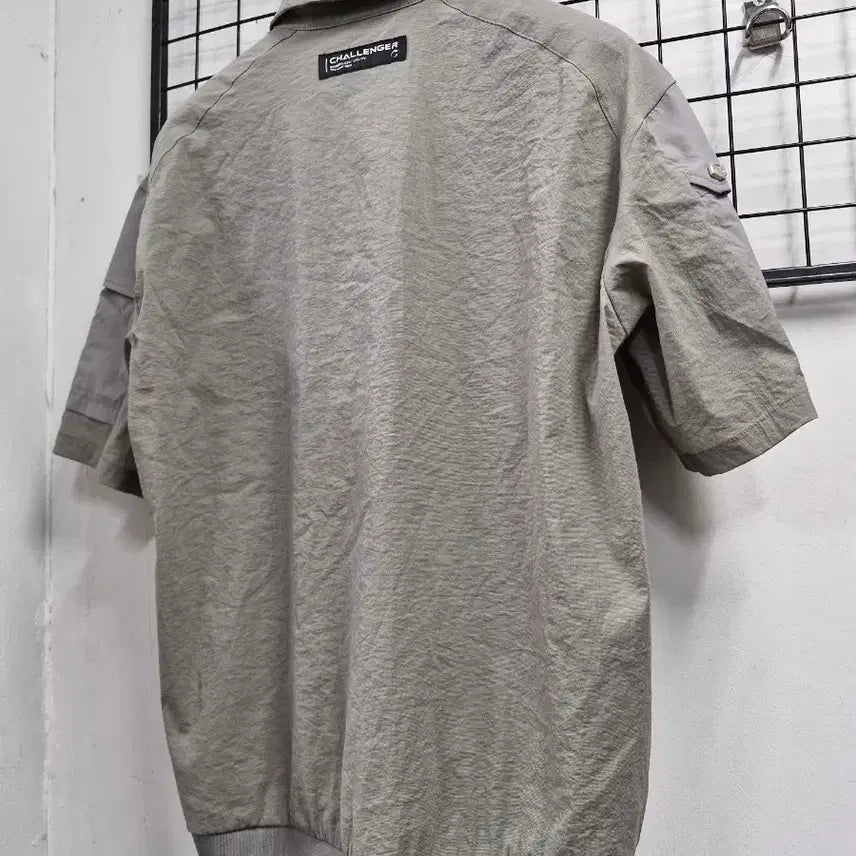 [BUNJANG] 100L Challenger Air Cool Short Sleeve Woven Top / 100L 챌린저 에어쿨 냉감 반팔 카라 우븐탑.