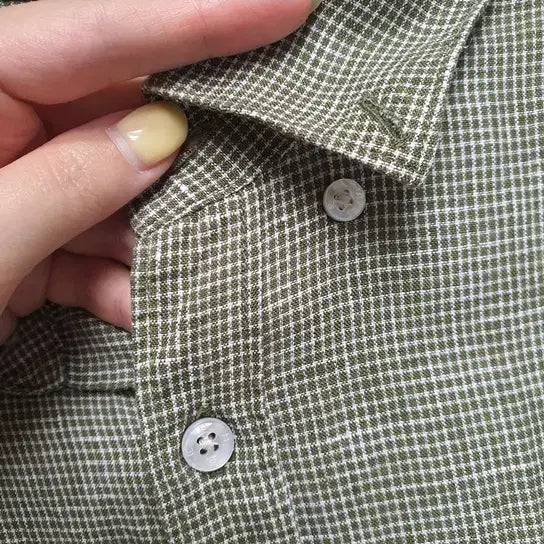 [BUNJANG] Beanpole Linen Check Shirt / 빈폴 린넨 체크 셔츠 남방