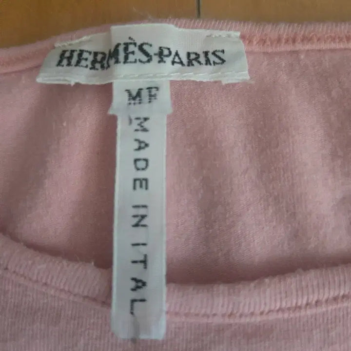 [BUNJANG] Hermès Ribbon Logo Short-Sleeve T-Shirt Pink / 에르메스 티셔츠