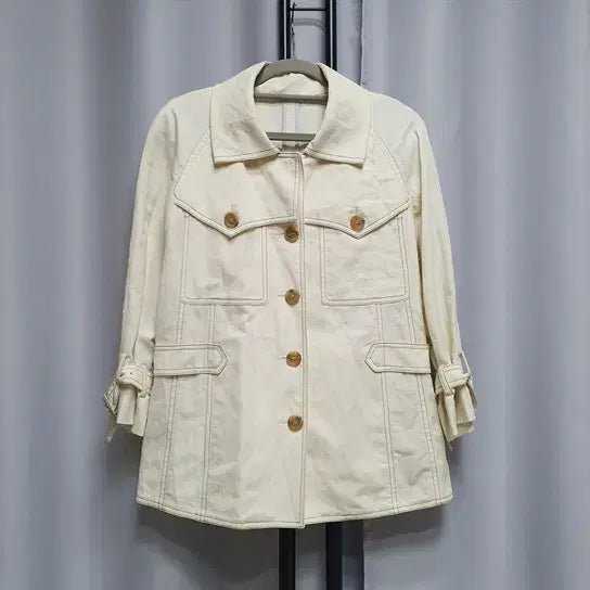 [BUNJANG] Prain T.T Stitch Linen Trench Jacket / 쁘렝땅 스티치 린넨 트렌치 자켓