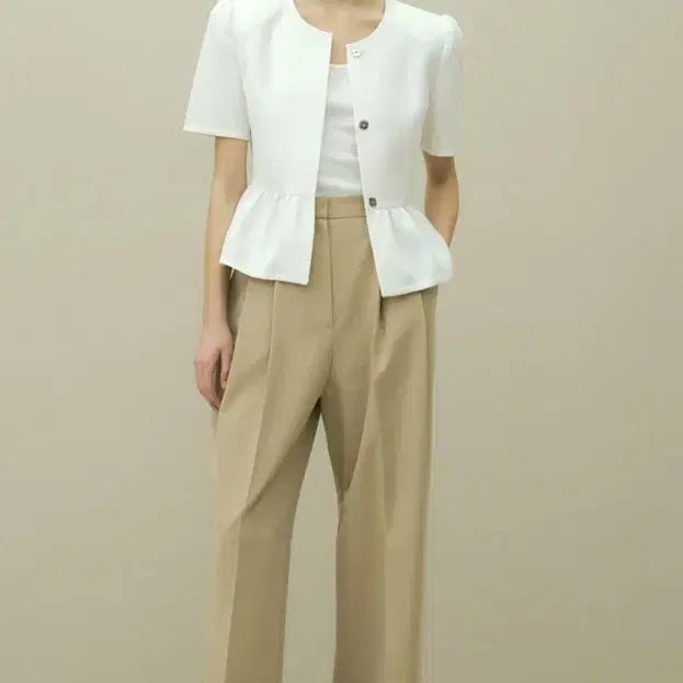[BUNJANG] Octette Tweed Frill Jacket / octette 오떼뜨 트위드 프릴 자켓 반팔