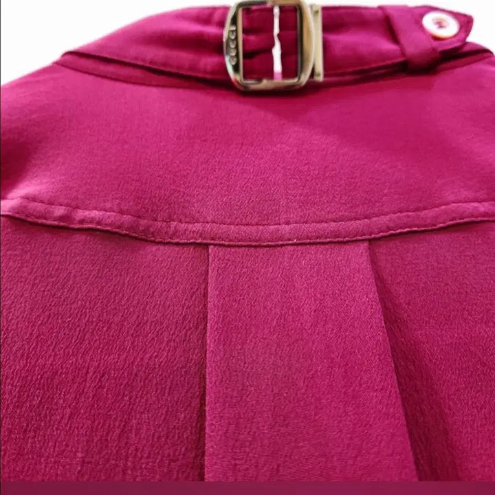 [BUNJANG] Gucci Pink Frill Neck Long Sleeve Blouse / 구찌 핑크 슬리브 블라우스