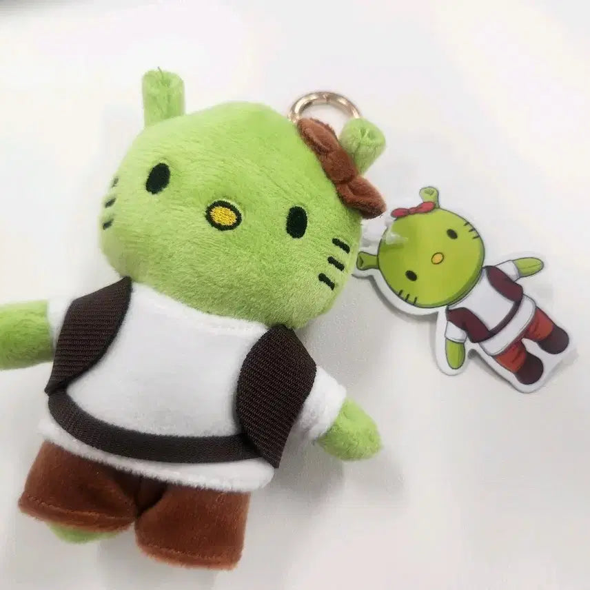[BUNJANG] Hello Kitty Shrek Collaboration Doll Keyring / 헬로키티 슈렉 콜라보 인형 키링