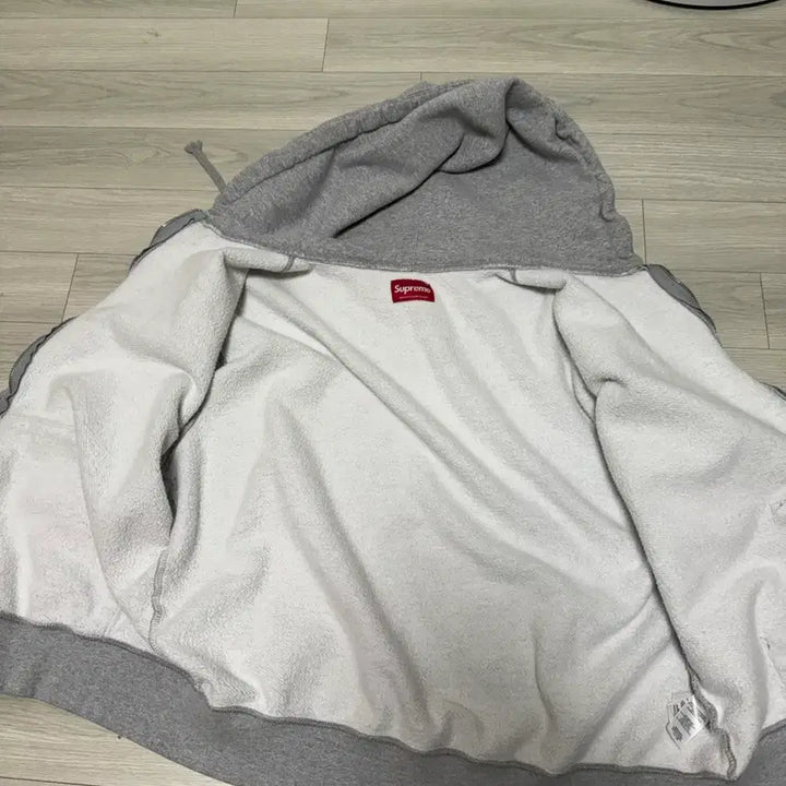 [BUNJANG] Supreme Hooded Zip-up Gray Hoodie / 슈프림 후드집업