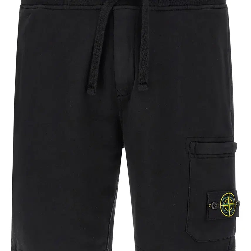 [BUNJANG] Stone Island Logo Patch Shorts Black / (새상품) 스톤아일랜드 로고 패치 반바지 블랙 특