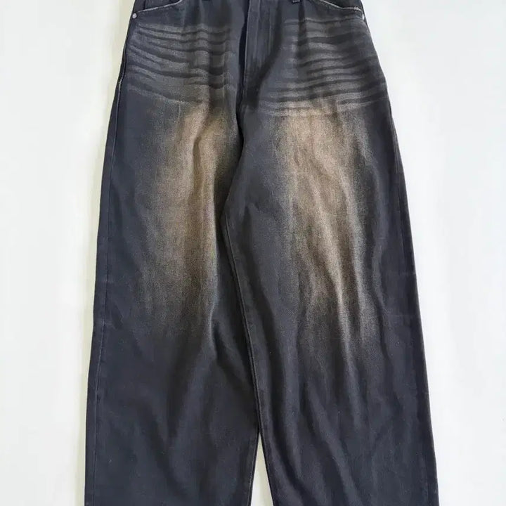 [BUNJANG] Plac X Kang Stylelist Wide Baggy Denim Pants / [정품] 플랙 X 깡스타일리스트  와이드 배기 데님 팬츠 K93 블랙