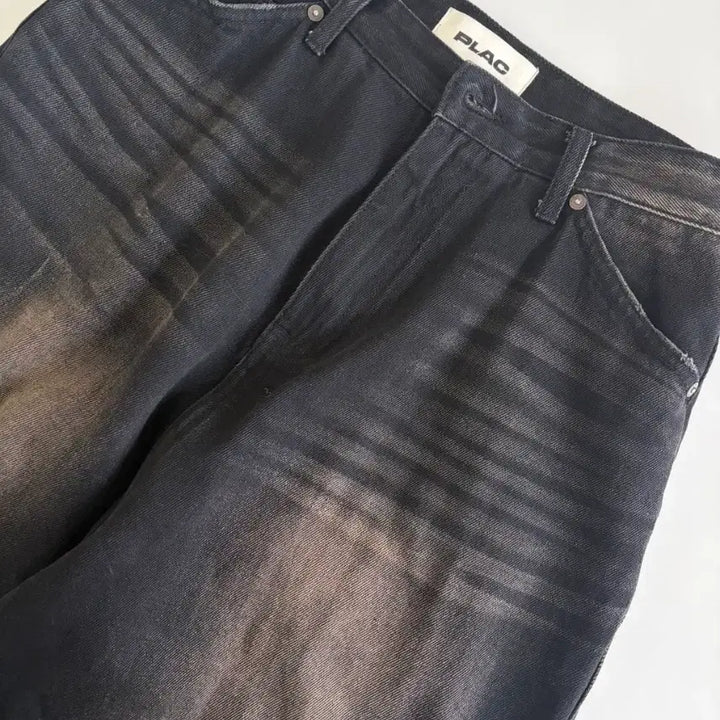 [BUNJANG] Plac X Kang Stylelist Wide Baggy Denim Pants / [정품] 플랙 X 깡스타일리스트  와이드 배기 데님 팬츠 K93 블랙