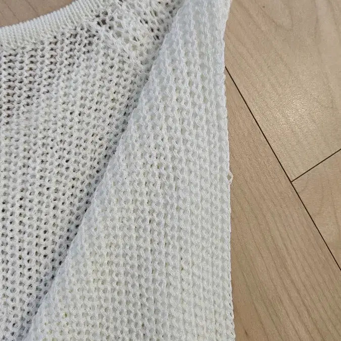 [BUNJANG] See-Through Knit Top Set / 시스루 긴팔 니트 블랙/베이지/아이보리 3종세트