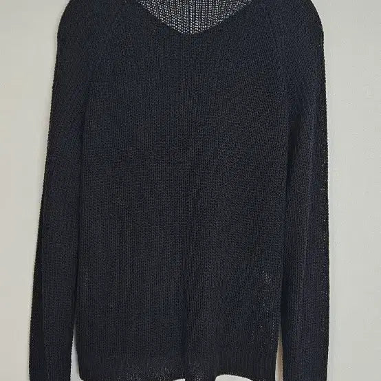 [BUNJANG] See-Through Knit Top Set / 시스루 긴팔 니트 블랙/베이지/아이보리 3종세트