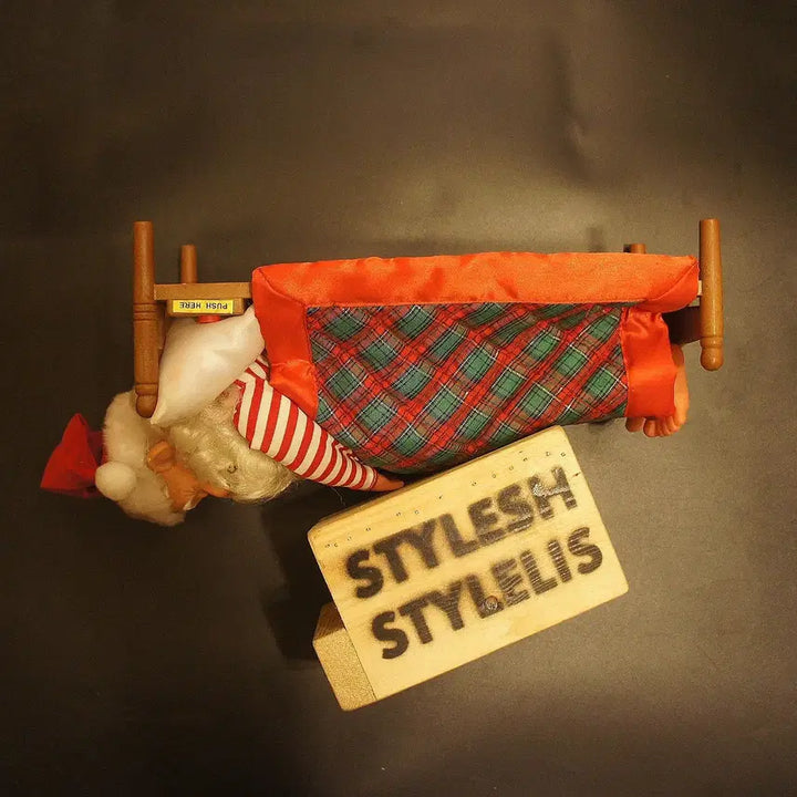 [BUNJANG] Animated Santa Claus Figure Vintage Toy / 산타인형 토이빈티지 장식품 빈티지소품고전완구 고전장난감UU