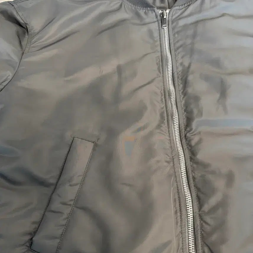 [BUNJANG] Musinsa Standard Oversized Detachable Hood MA-1 Bomber Jacket XL Medium Gray / 무탠다드 오버사이즈 디태처블 후드 MA-1 보머 재킷 XL 미디엄그레이