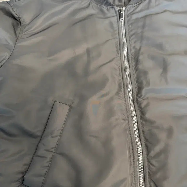 [BUNJANG] Musinsa Standard Oversized Detachable Hood MA-1 Bomber Jacket XL Medium Gray / 무탠다드 오버사이즈 디태처블 후드 MA-1 보머 재킷 XL 미디엄그레이