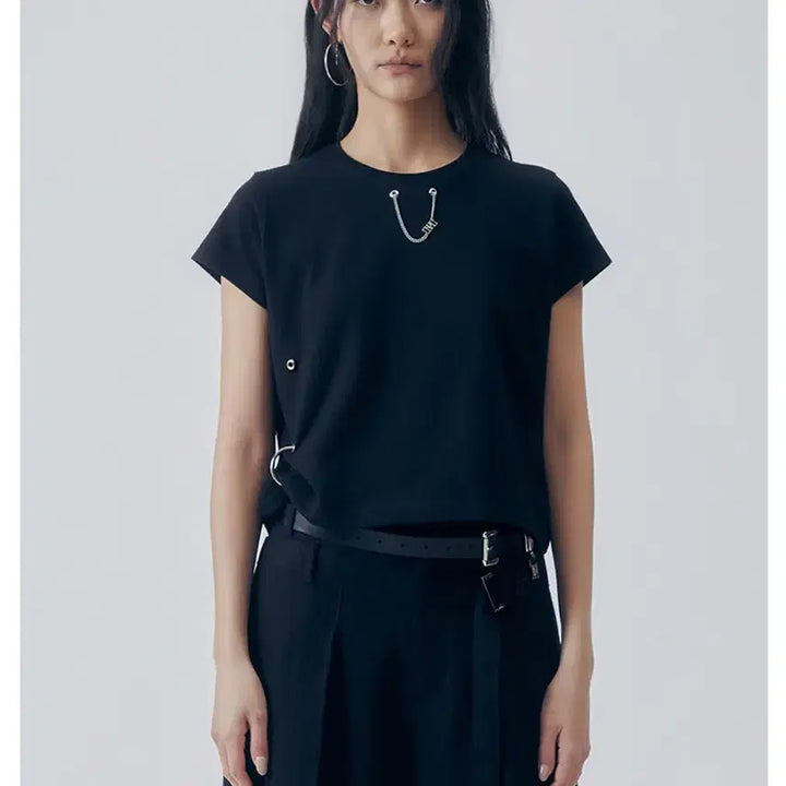 [SOLD OUT] 트리밍버드 반팔 티셔츠 Dubre Chain Crop T-Shirts