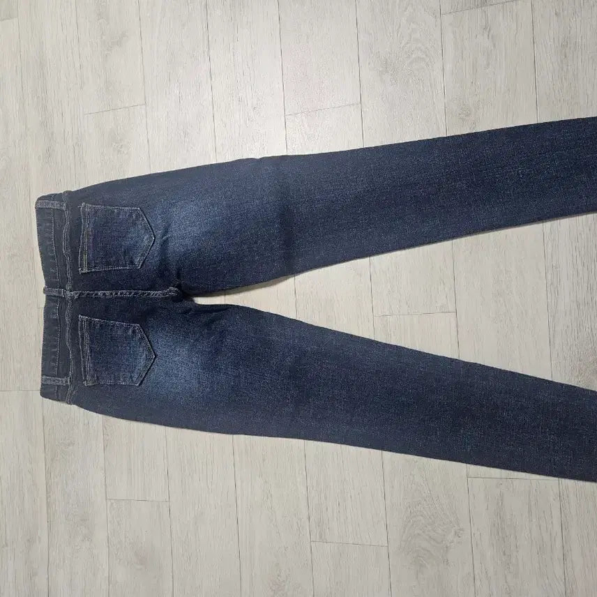 [BUNJANG] Denim Skinny Jeans / 진청 데님 스키니진 컷팅진