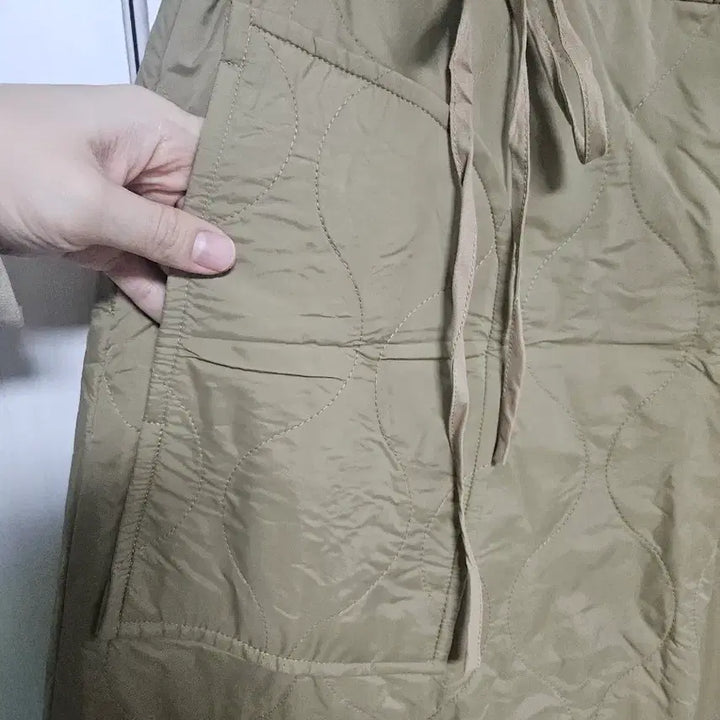 [BUNJANG] Rivergen Style Quilted Beige Dress / 리버젠 스타일 원피스