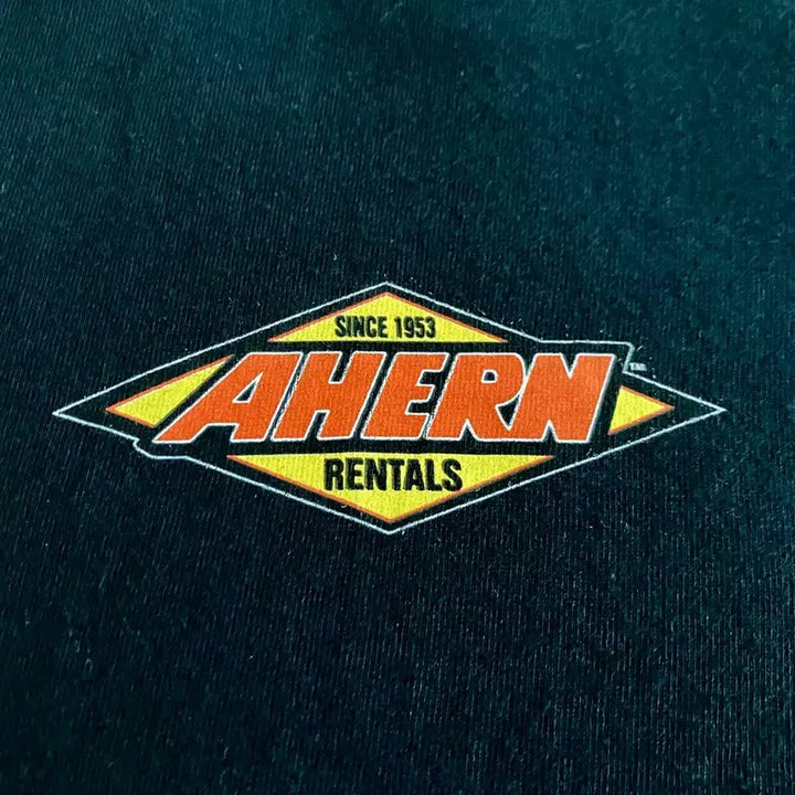 [SOLD OUT] 길단 사의 AHERN RENTALS 중장비 티셔츠 3XL 구제 빈티지