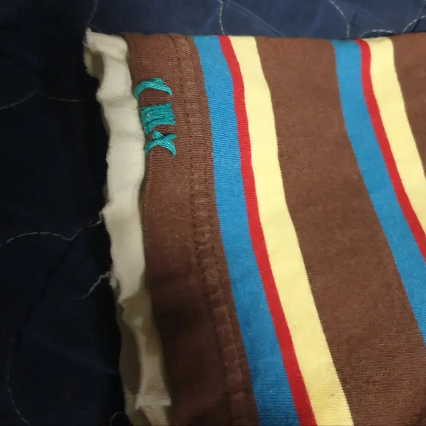 [BUNJANG] DOHC Eagle Embroidery Y2K Stripe Polo Shirt (XL) / (00s) DOHC 스트라이프 독수리 자수 Y2K 반팔 카라티 (XL)