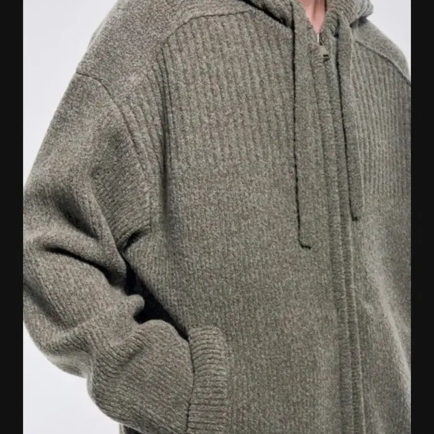 [SOLD OUT] (새상품) 25FW 시스템옴므 멜란지 니트 후드 집업