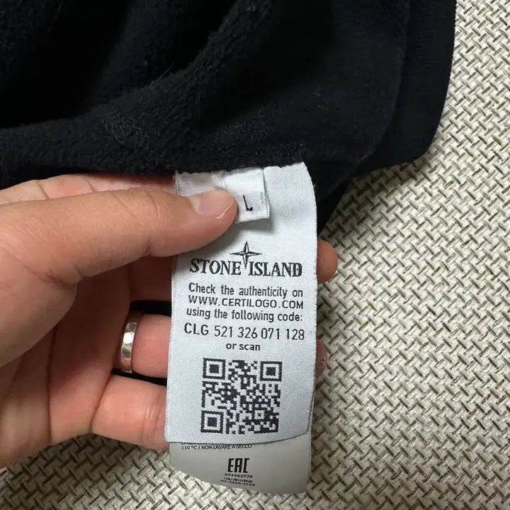 [BUNJANG] Stone Island Black Sweatshirt / [L/당일배송] 스톤아일랜드 블랙 맨투맨