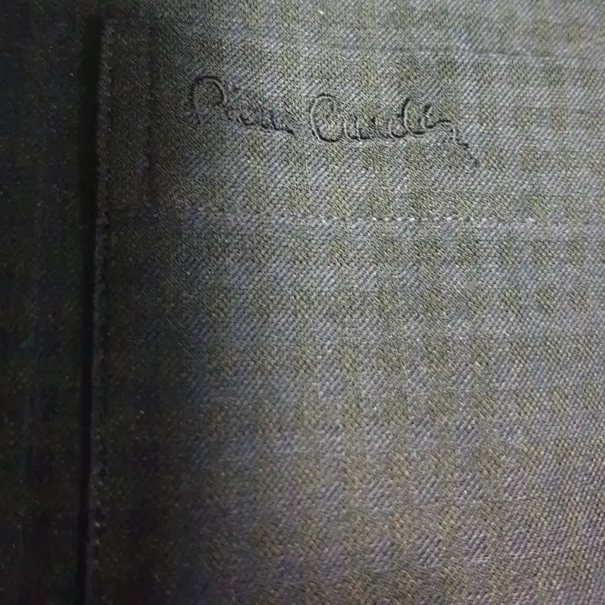 [BUNJANG] Pierre Cardin Paris Linen Micro Check Long Sleeve Shirt (Navy, 100) / (빈티지) 피에르가르뎅 파리 리넨 마이크로체크 긴팔셔츠 네이비 (100)