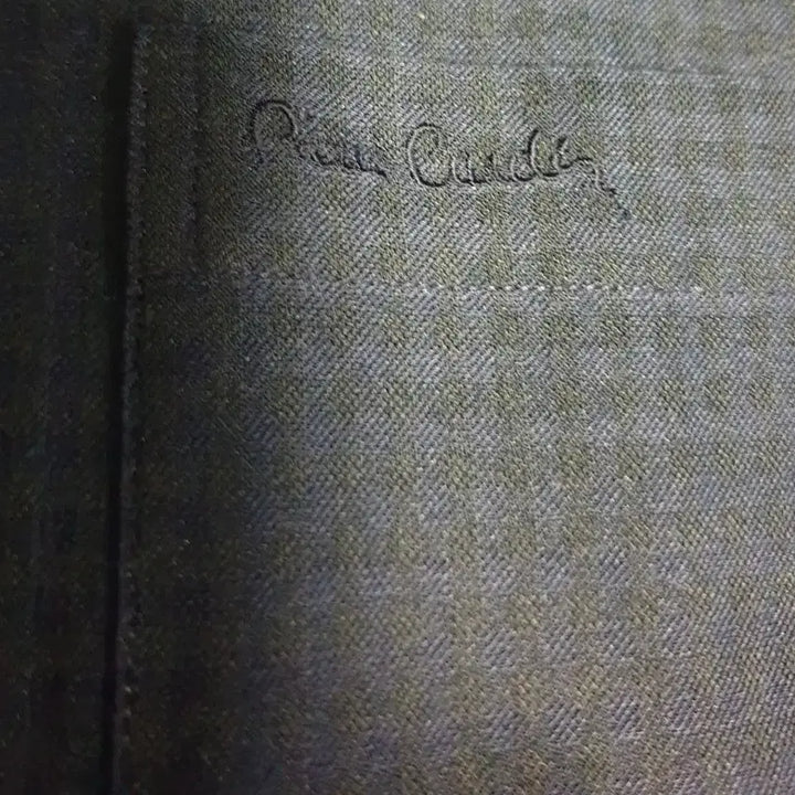 [BUNJANG] Pierre Cardin Paris Linen Micro Check Long Sleeve Shirt (Navy, 100) / (빈티지) 피에르가르뎅 파리 리넨 마이크로체크 긴팔셔츠 네이비 (100)