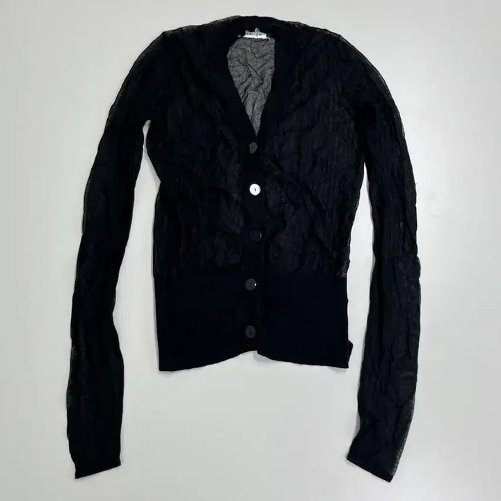 [BUNJANG] Maison Margiela Black Sheer Cardigan / [정품] 메종마르지엘라 블랙 시어 가디건