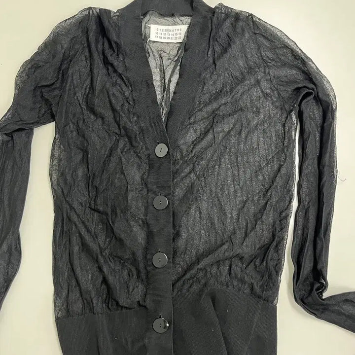 [BUNJANG] Maison Margiela Black Sheer Cardigan / [정품] 메종마르지엘라 블랙 시어 가디건