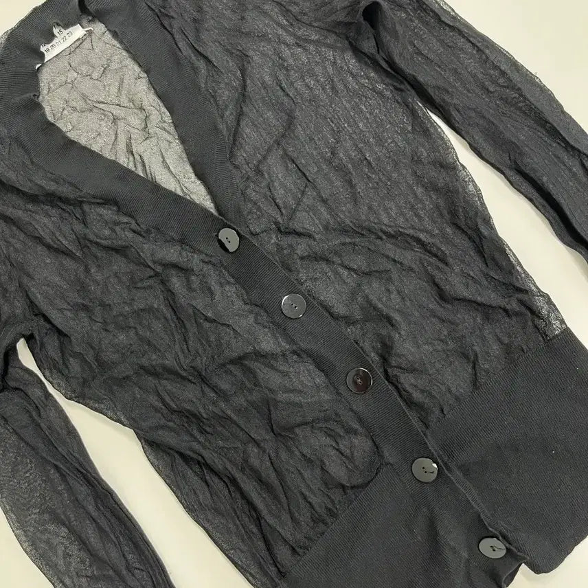 [BUNJANG] Maison Margiela Black Sheer Cardigan / [정품] 메종마르지엘라 블랙 시어 가디건