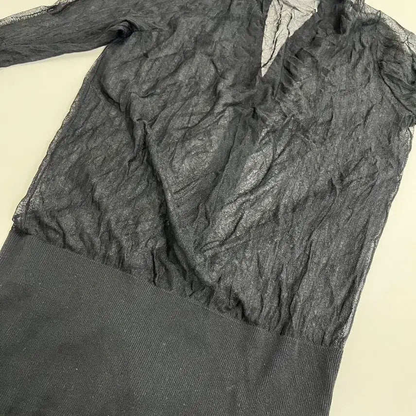 [BUNJANG] Maison Margiela Black Sheer Cardigan / [정품] 메종마르지엘라 블랙 시어 가디건