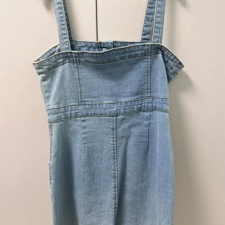 [SOLD OUT] 연청 버튼 미니원피스