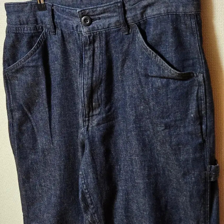 [BUNJANG] Uniqlo Denim Work Pants Cotton Linen / 유니클로 데님 워크 펜츠 코튼 린넨