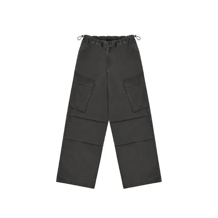 [SOLD OUT] 에즈이프캘리 워시 파라슈트 카고팬츠 그레이