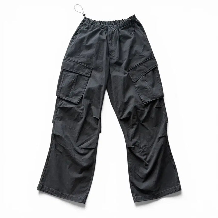 [SOLD OUT] 에즈이프캘리 워시 파라슈트 카고팬츠 그레이
