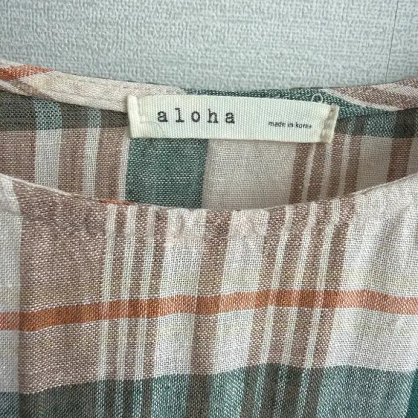 [BUNJANG] ALOHA Check Long Dress / ALOHA 체크 롱 원피스