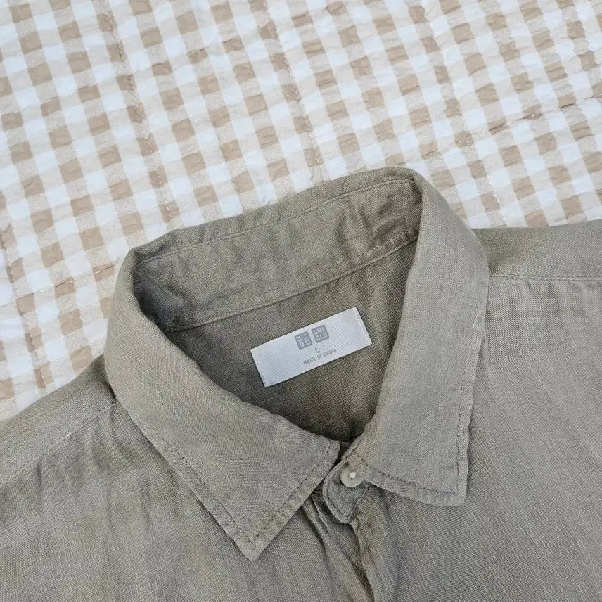 [BUNJANG] Uniqlo Linen Long Sleeve Shirt Men&