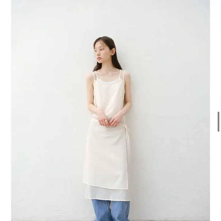 [BUNJANG] U-rago Layered Sleeveless Wrap Dress / 유라고 레이어드 슬리브리스 랩 드레스
