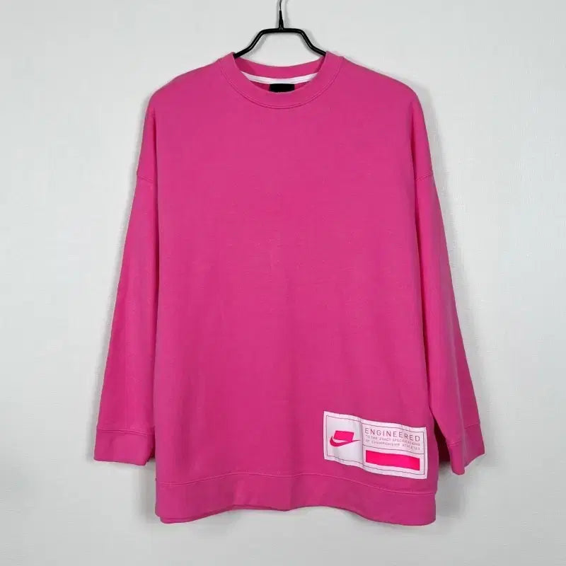 [BUNJANG] Nike Pink Crew Oversized Sweatshirt / 나이키/핑크 크루 오버핏 맨투맨 긴팔 티 S M/라덴